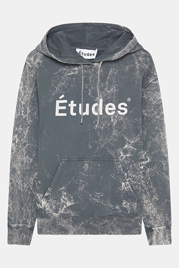 Gri Relax Kalıp Kapüşonlu Sweatshirt