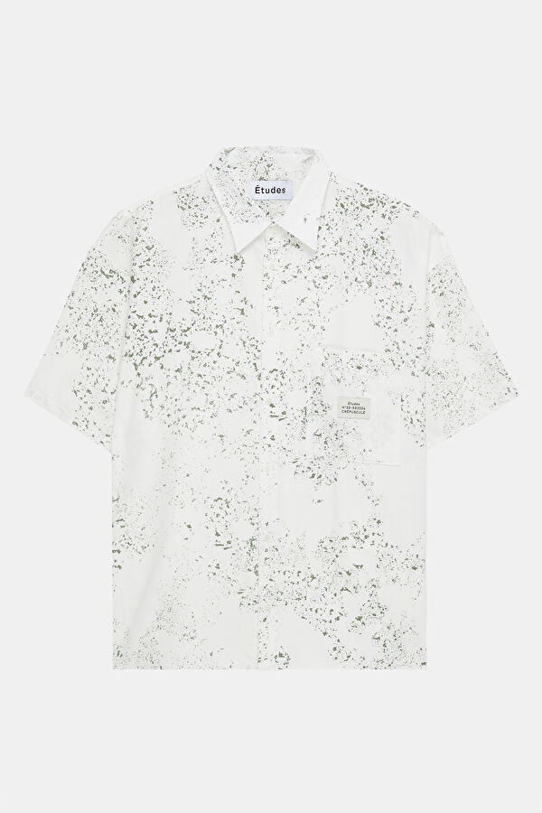 Oversize White Patterned Shirt
