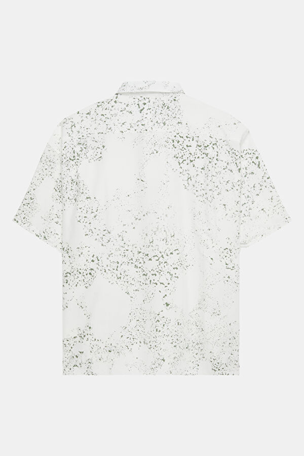 Oversize White Patterned Shirt 2