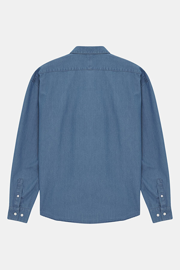 Relax Fit Blue Men's Shirt 2