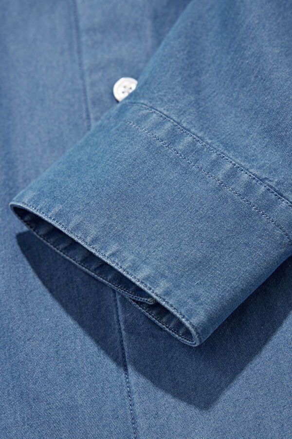 Relax Fit Blue Men's Shirt 5