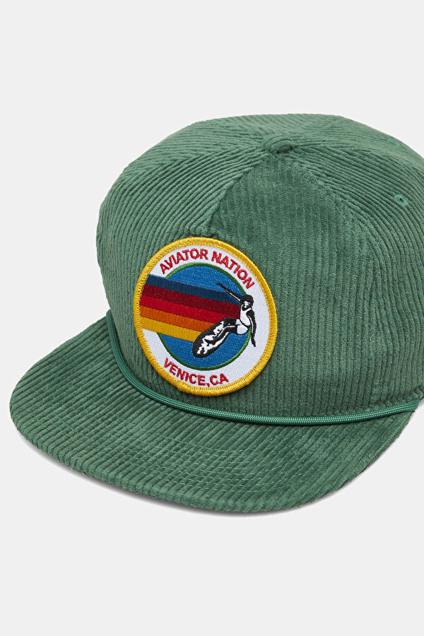 Dark Green Printed Hat 3