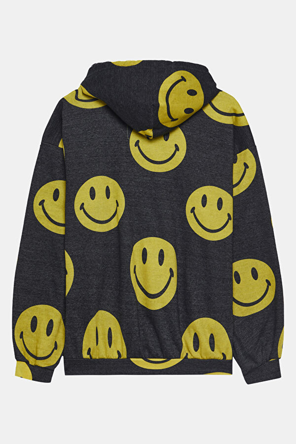 Siyah Oversize Kapuşonlu Sweatshirt 2
