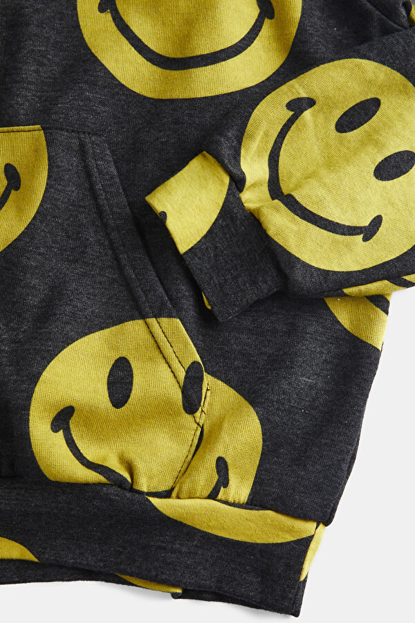 Siyah Oversize Kapuşonlu Sweatshirt 4
