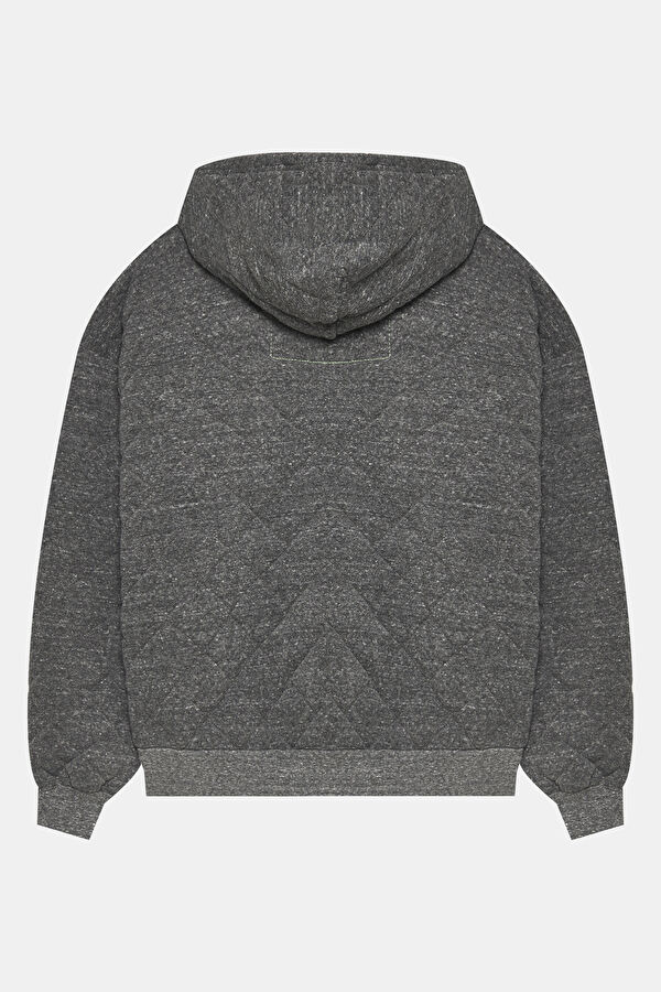 Dark Gray Oversize Hooded Men's Sweatshirt 2