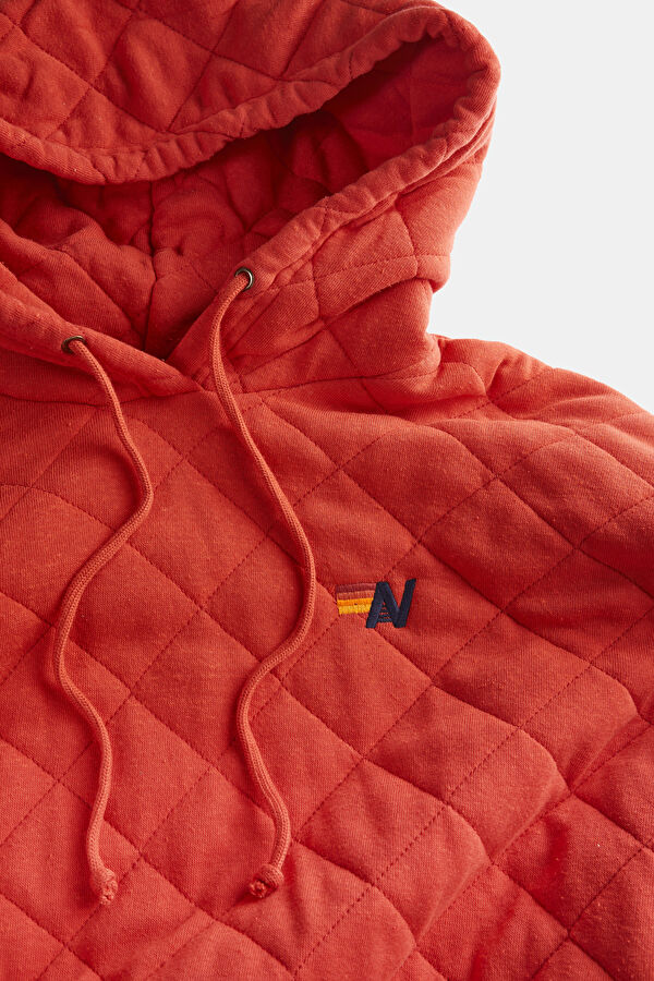 Kırmızı Oversize Kapuşonlu Sweatshirt 3