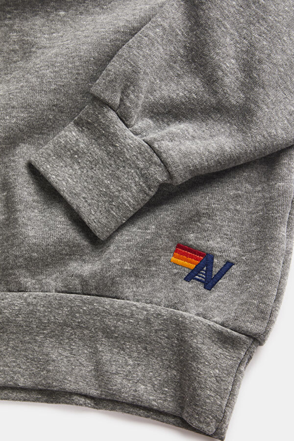 Gri Relax Kalıp Bisiklet Yaka Sweatshirt 4