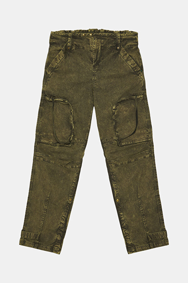 Relax Fit Khaki Straight Leg Women's Trousers
