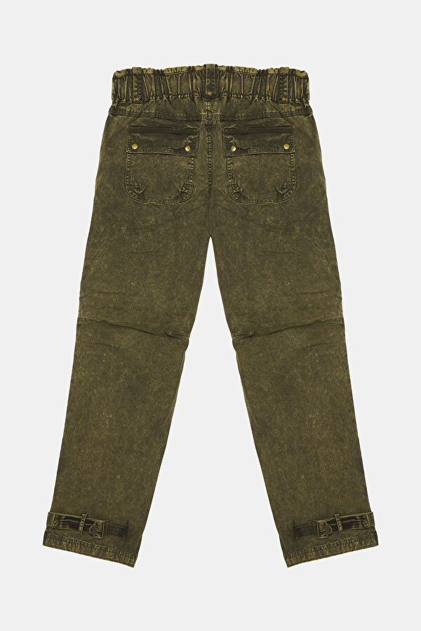 Relax Fit Khaki Straight Leg Women's Trousers 2