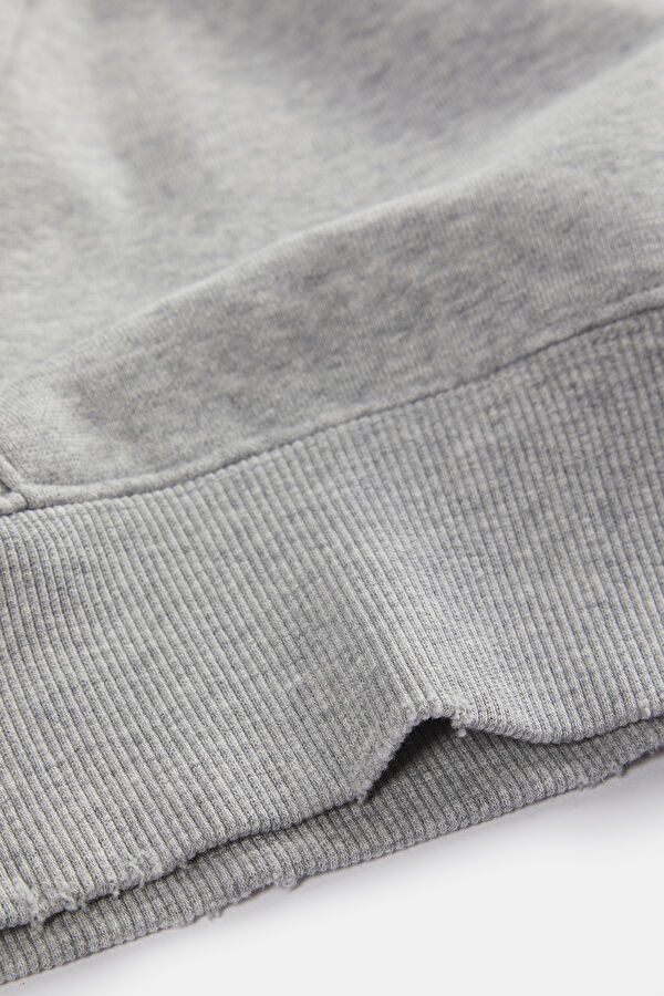 Gri Relax Kalıp Kapuşonlu Sweatshirt 5