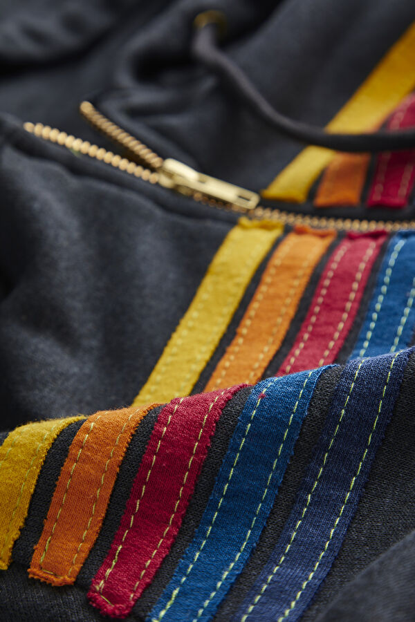 Koyu Gri Kapuşonlu Sweatshirt 5
