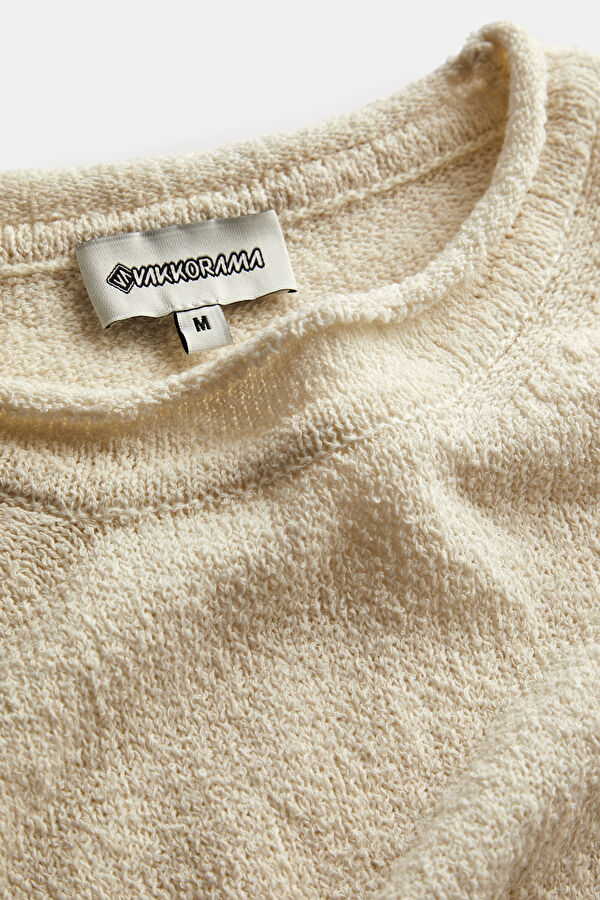 Ecru Knitted Men's Sweater 3