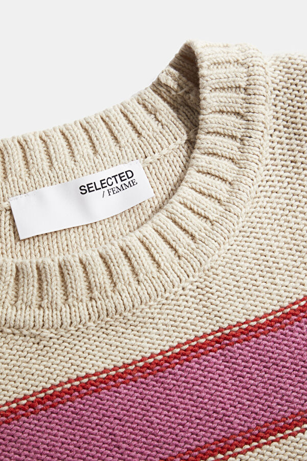 Women's Sweater with Off-White Striped Pattern 3