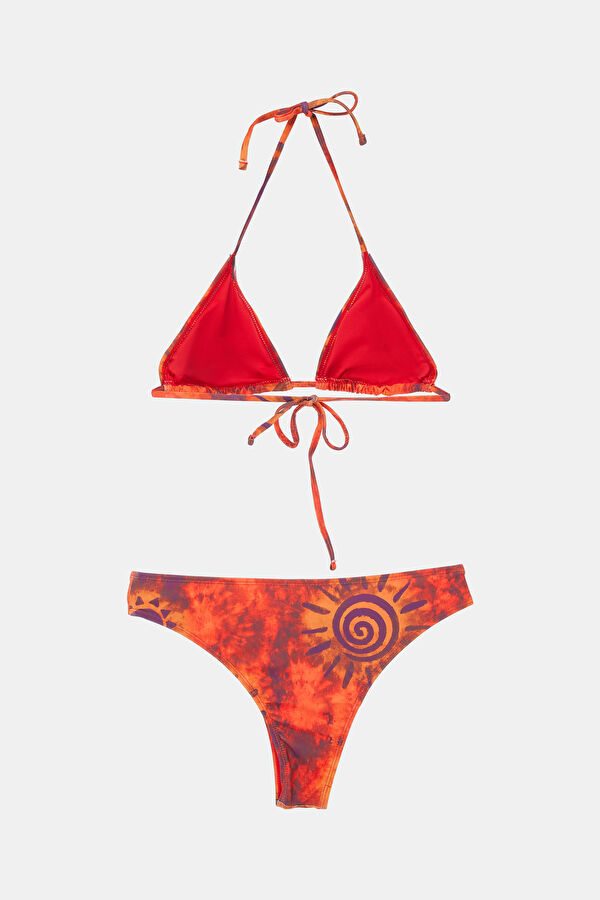 Turuncu Desenli Bikini 4