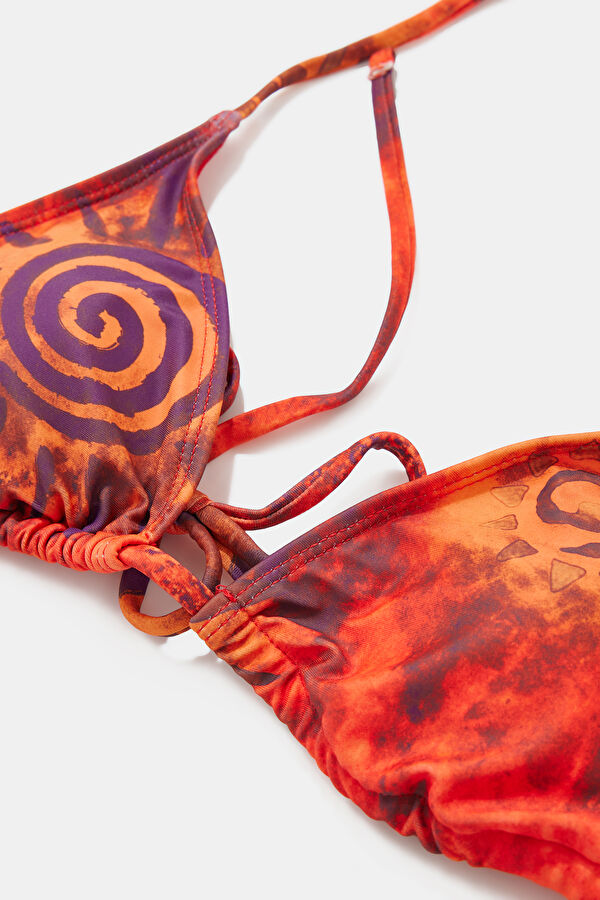 Turuncu Desenli Bikini 5