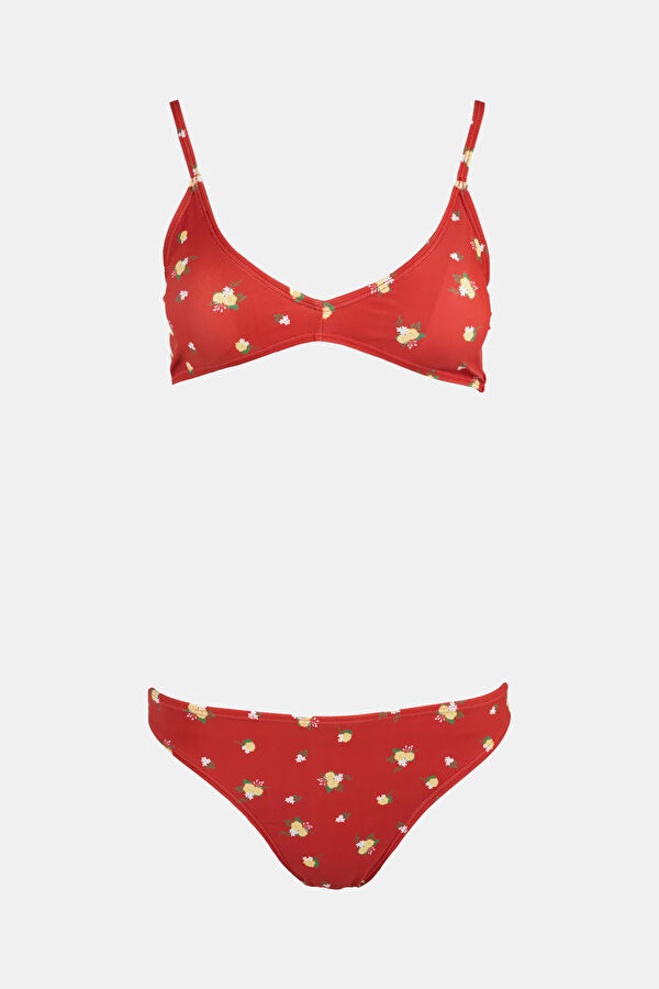 Kırmızı Desenli Kadın Bikini 5