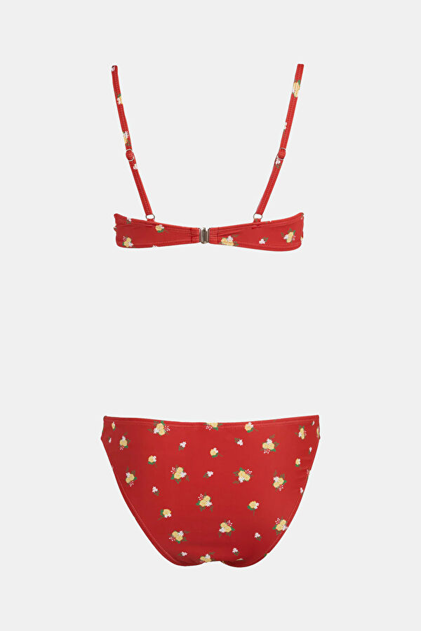 Kırmızı Desenli Kadın Bikini 6