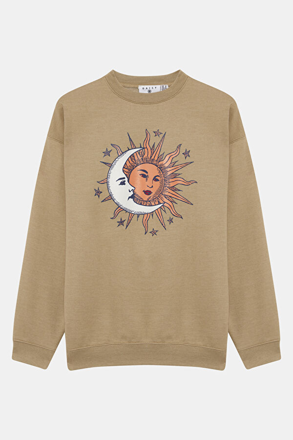 Kum Bisiklet Yaka Sweatshirt