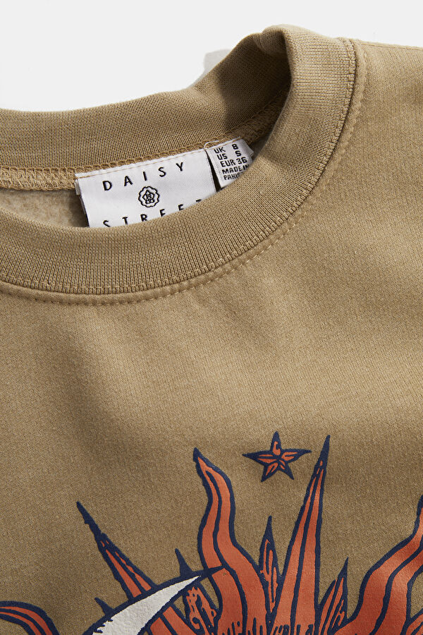 Kum Bisiklet Yaka Sweatshirt 3