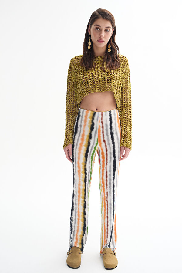Multicolor Design Filled Trousers