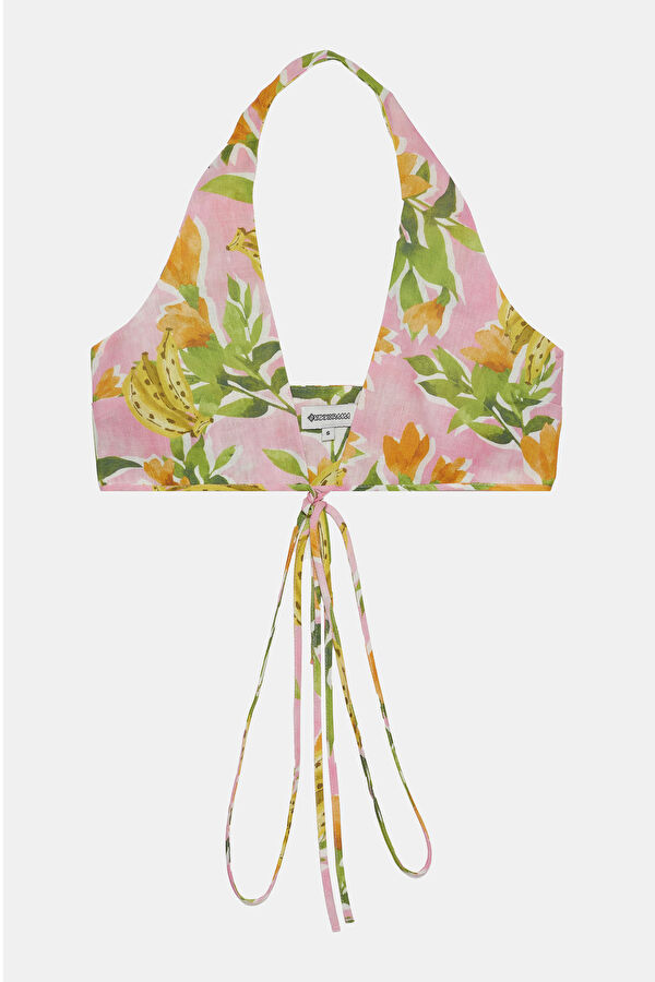 Colorful Patterned Sleeveless Women's Blouse