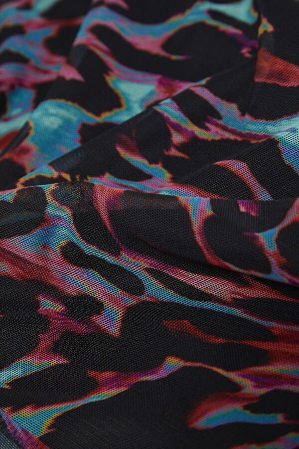 Colorful Patterned Mini Women's Dress 4