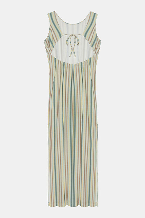 Colorful Patterned Maxi Women's Dress 2