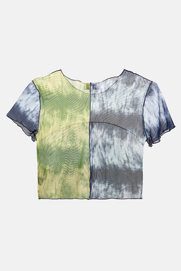 Multicolor Design Filled Bicycle Collar Blouse 2