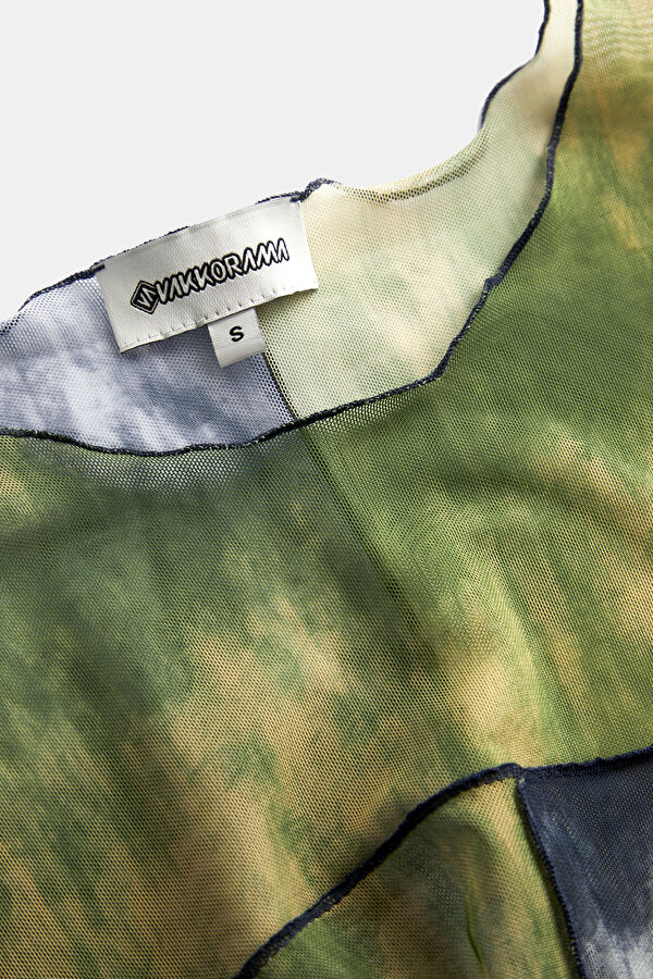 Multicolor Design Filled Bicycle Collar Blouse 3