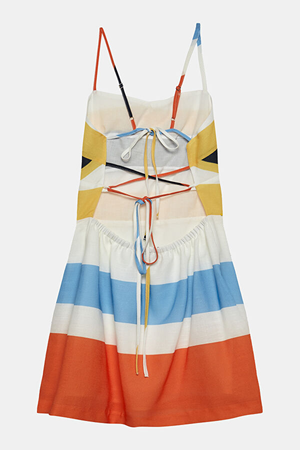Colorful Striped Mini Dress for Women 2