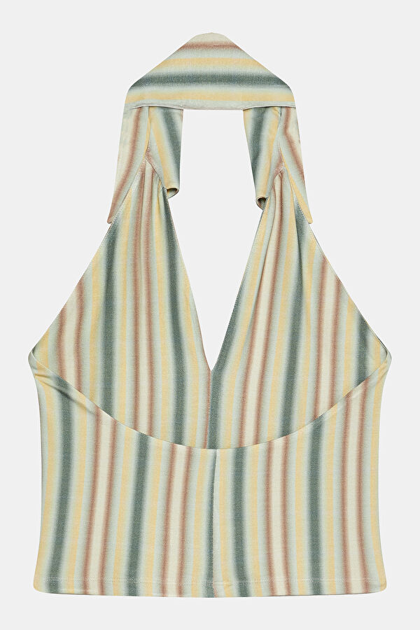 Colorful Patterned Sleeveless Women's Blouse 2
