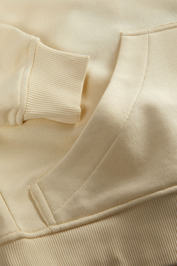 Bej Bisiklet Yaka Sweatshirt 4