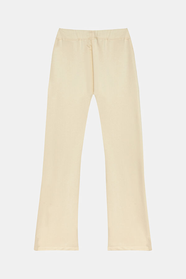 Beige Straight Leg Sport Women's Trousers 2
