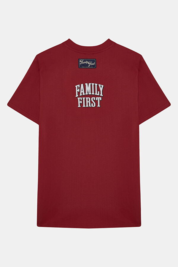 Kırmızı Bisiklet Yaka Nakışlı T-Shirt 5