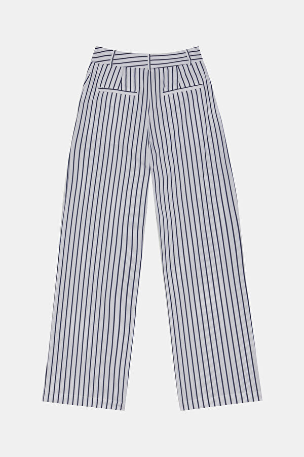 Navy Blue Straight Leg Women's Trousers 2