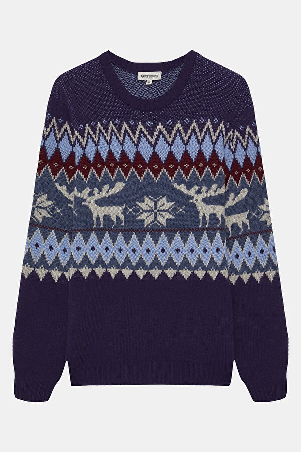 Multicolor Knitting Design Viscose/Wool Tricot Jersey