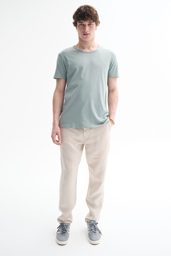 Yeşil Bisiklet Yaka T-Shirt