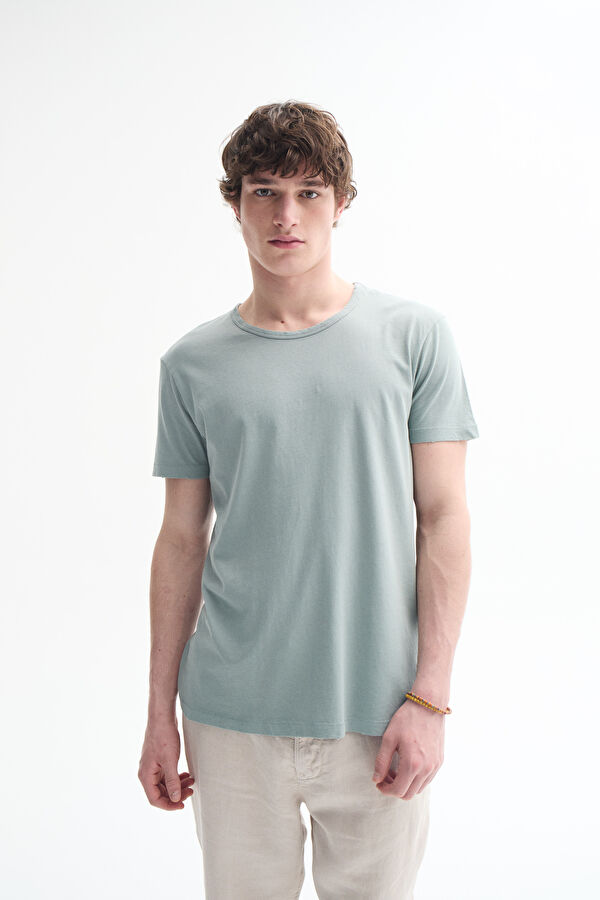Yeşil Bisiklet Yaka T-Shirt 2