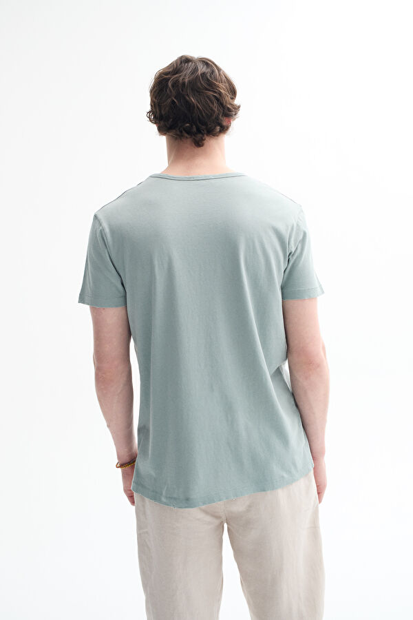 Yeşil Bisiklet Yaka T-Shirt 3