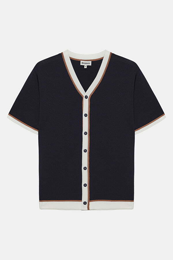 Navy Blue V Neck Tshirt