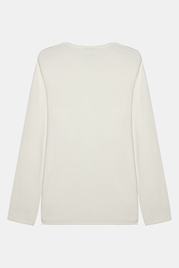 Ecru Viscose Tricot Jersey 4