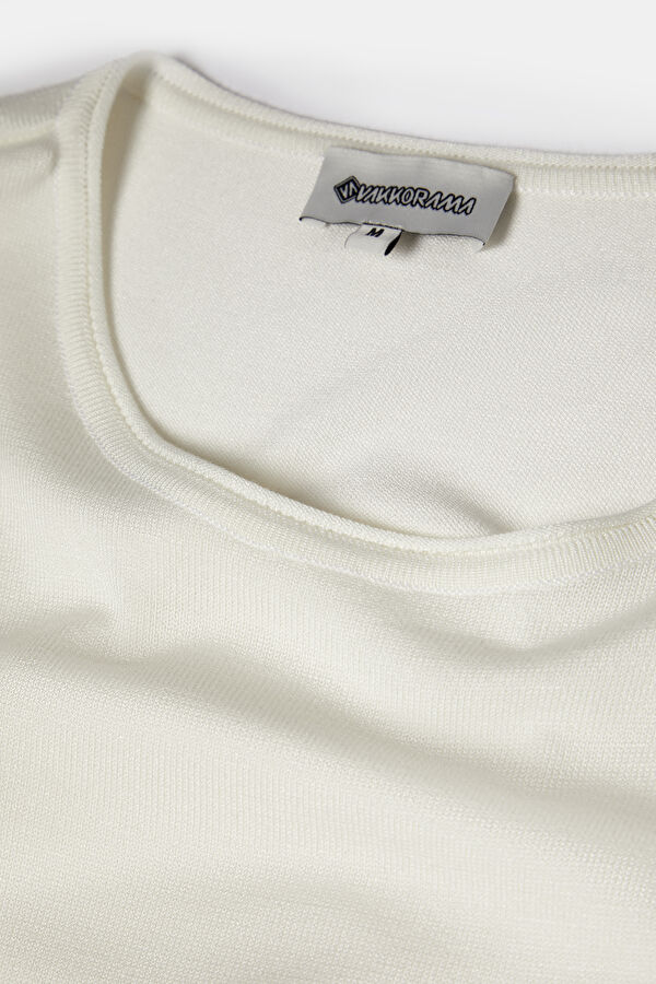 Ecru Viscose Tricot Jersey 5