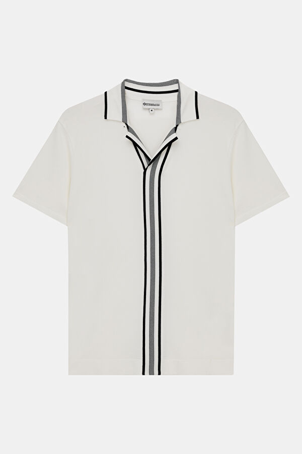 Ekru Resort Yaka T-Shirt