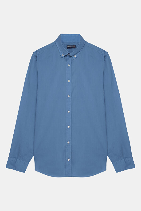 Relax Fit Dark Blue buttoned collar Shirt