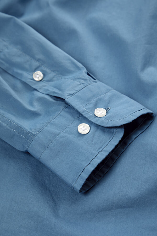 Relax Fit Dark Blue buttoned collar Shirt 4