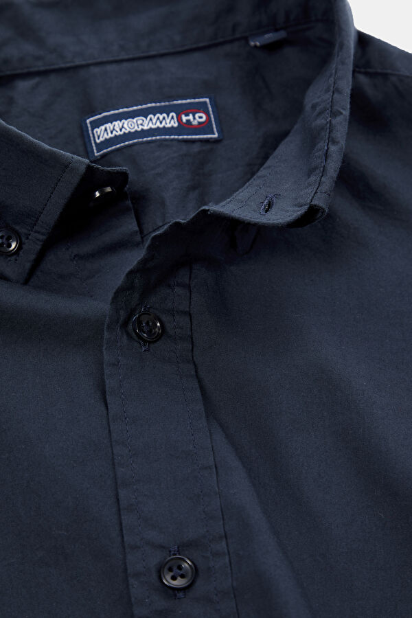 Relax Mold Navy Blue Button Collar Shirt 3