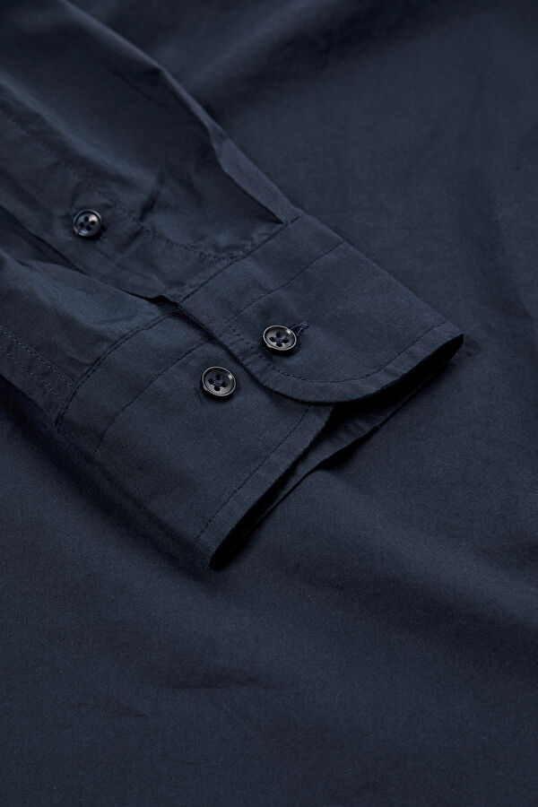Relax Mold Navy Blue Button Collar Shirt 4