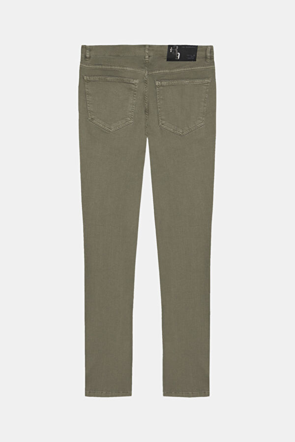 Khaki Straight Leg Men's Trousers 2