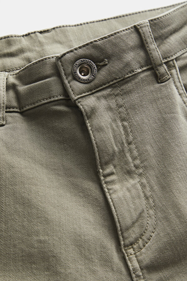 Khaki Straight Leg Men's Trousers 3