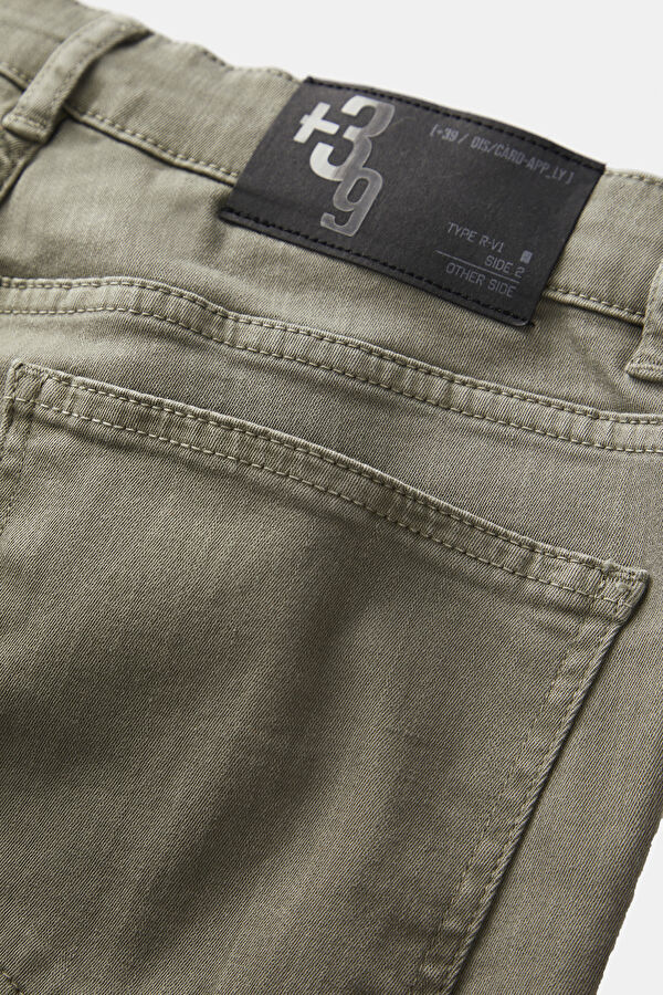 Khaki Straight Leg Men's Trousers 5